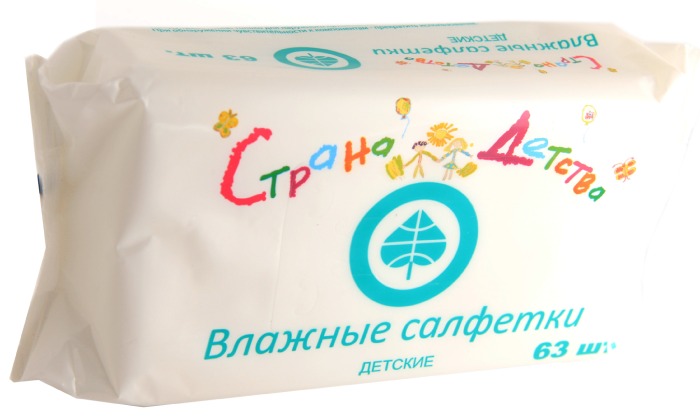 Страна Детства Салфетки влажные детские, 63 шт. фото