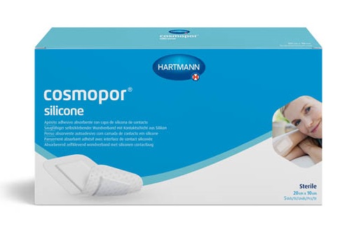Cosmopor Silicone, 20 см х 10 см, повязка пластырного типа стерильная, 5 шт. фото