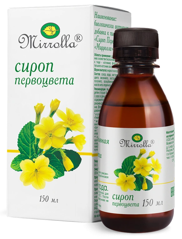 Mirrolla Сироп первоцвета, сироп, 150 мл, 1 шт. фото