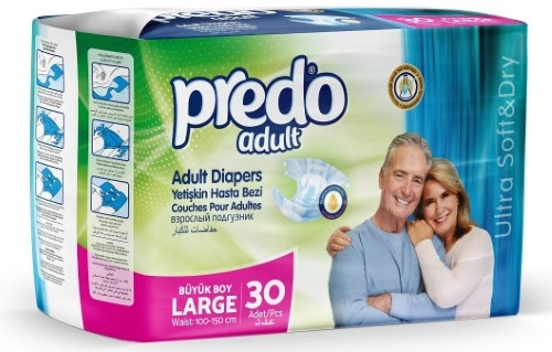 Predo Adult Подгузники для взрослых, L, 30 шт, 100-150 см фото