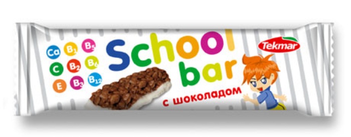 Tekmar School Bar батончик-мюсли, батончик, 25 г, 1 шт, шоколад фото