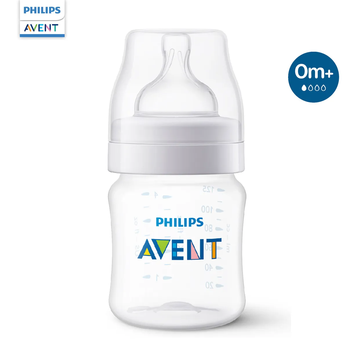 Avent Anti-colic Бутылочка для кормления с анти-коликовым клапаном, 125 мл, 1 шт, 0+ мес, арт. SCY100/01 фото