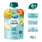 Фрутоняня детское пюре, пюре, 90 г, 1 шт, фруктовый салатик, без сахара фото 3