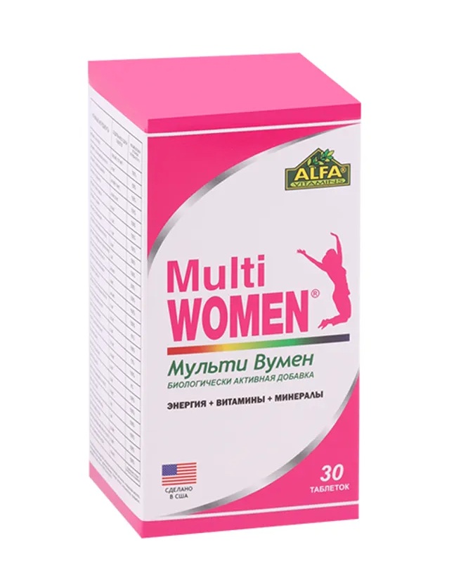 Alfa Vitamins Мульти Вумен витаминно-минеральный комплекс, 1310 мг, таблетки, 30 шт. фото