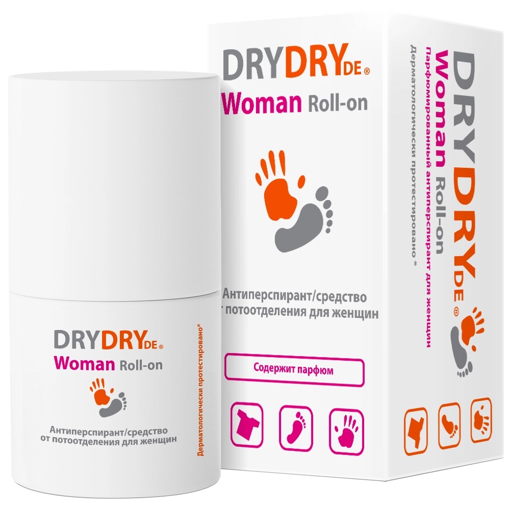 Dry Dry De Woman Антиперспирант парфюмированный для женщин, 50 мл, 1 шт, део-ролик фото