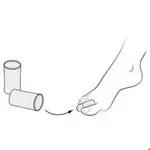 Манжета на пальцы стопы FW-639 трубочка, р. S, 2 шт. фото 3