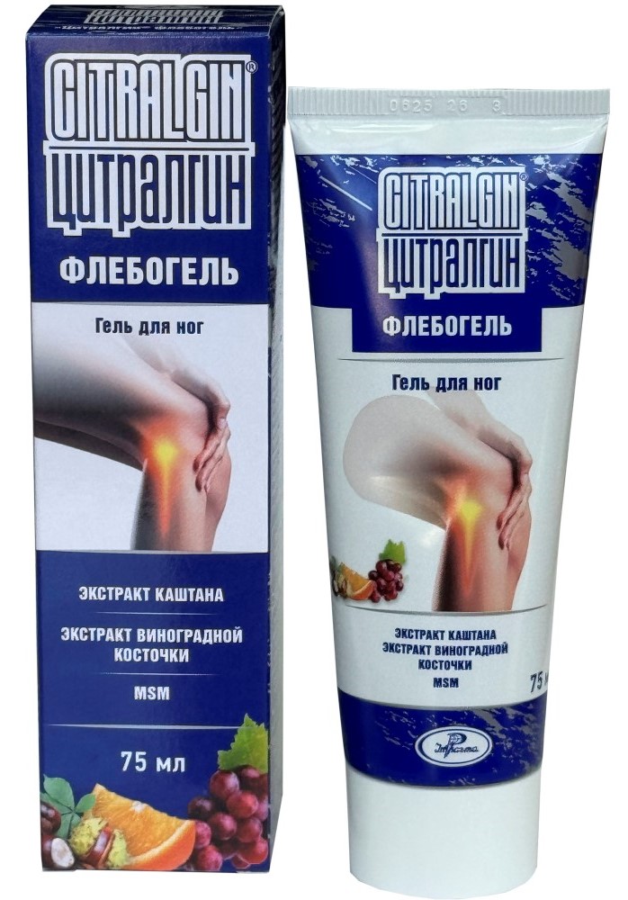 Цитралгин Флебогель, гель для ног, 75 мл, 1 шт. фото