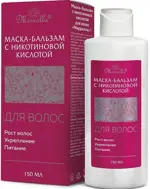 Mirrolla Маска-бальзам с никотиновой кислотой для волос, маска для волос, 150 мл, 1 шт. фото