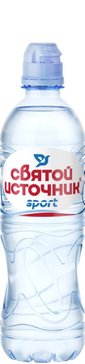 Святой источник Спорт вода питьевая, 0.5 л, 1 шт, негазированная, в пластиковой бутылке фото