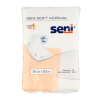 Seni Soft Normal Пеленки впитывающие, 60 см х 90 см, 5 шт, 3 капли фото