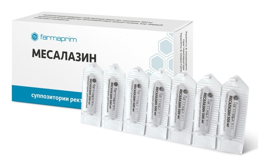 Месалазин, 500 мг, суппозитории ректальные, 14 шт. фото