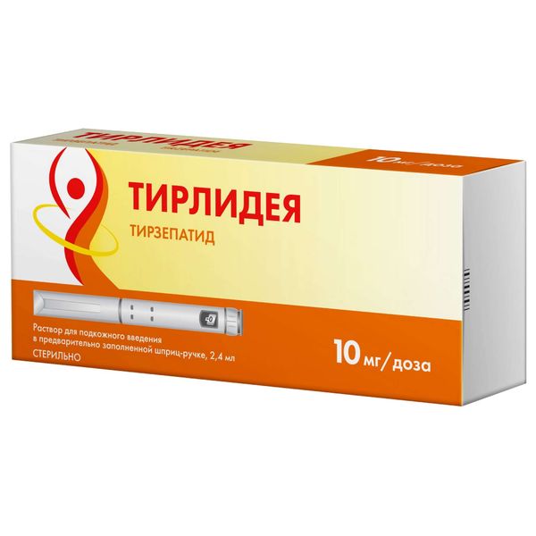 Тирлидея, 10 мг, раствор для подкожного введения, 2.4 мл, 4 шт, в комплекте с иглами 4 шт. фото