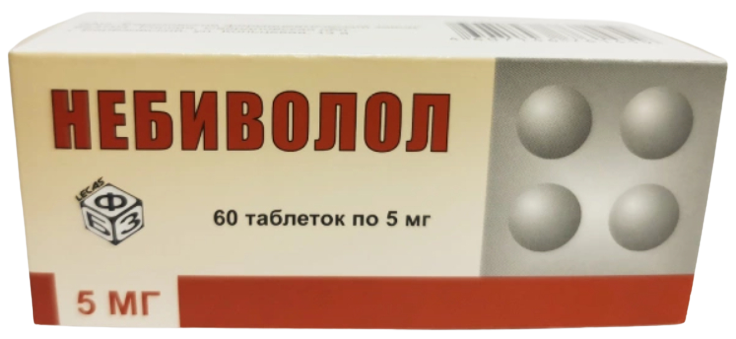 Небиволол, 5 мг, таблетки, 60 шт. фото