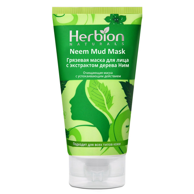 Herbion Naturals Грязевая маска для лица Очищающая, маска для лица, 100 мл, 1 шт, с экстрактом дерева Ним фото