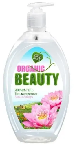 Organic Beauty интим-гель для интимной гигиены, гель, 500 мл, 1 шт, лотос + бамбук фото