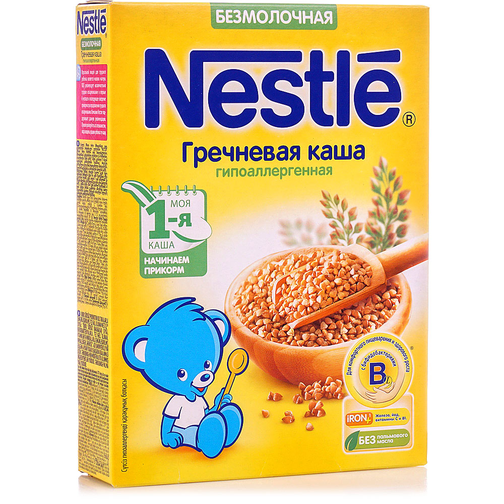 Nestle каша безмолочная гречневая, каша, 200 г, 1 шт. фото