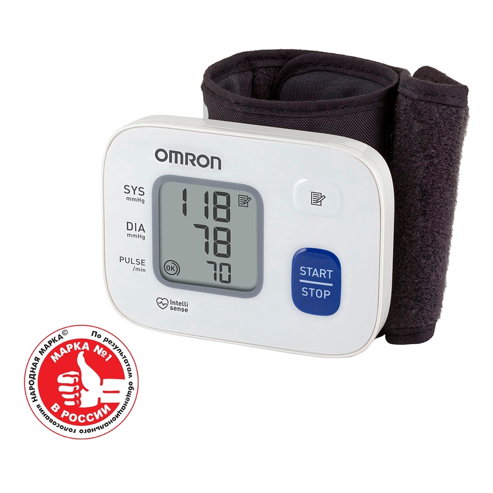 Тонометр автоматический Omron RS2 на запястье, 1 шт, арт. HEM-6121-RU фото