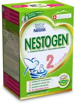 Nestogen 2, смесь молочная сухая, 350 г, 2 шт, для детей с 6 месяцев, с пребиотиками и лактобактериями фото