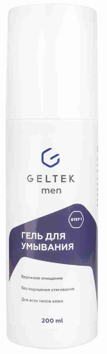 Geltek Men гель для умывания, гель для лица, 200 мл, 1 шт. фото