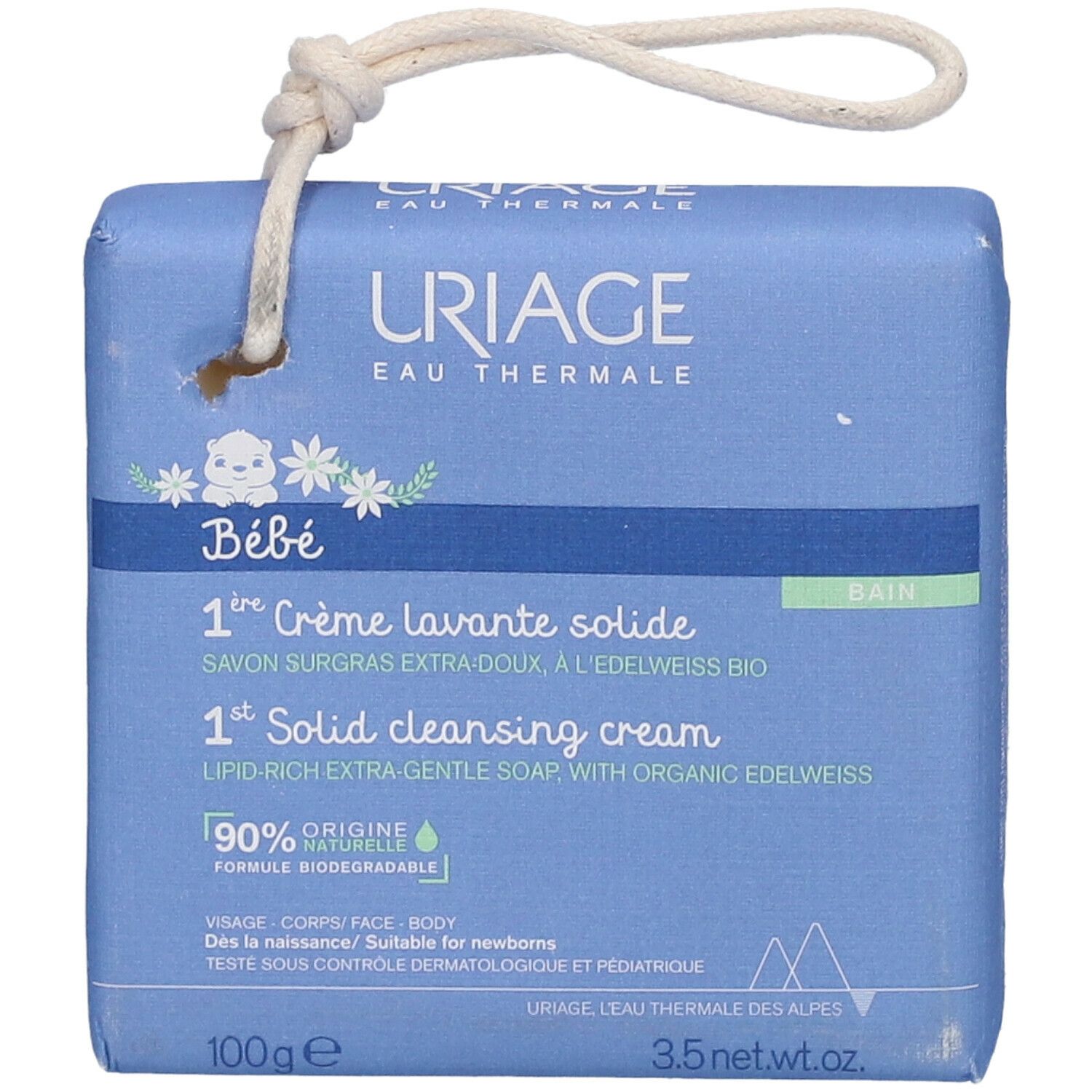 Uriage Bebe Первое крем-мыло, мыло, 100 г, 1 шт. фото