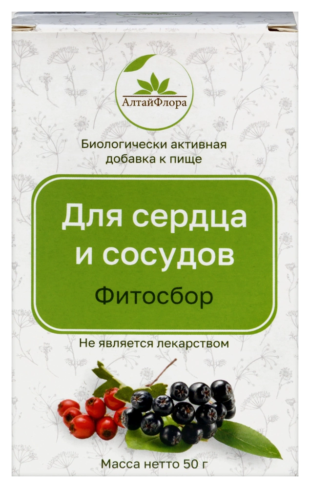 Алтайфлора Фитосбор для сердца и сосудов, фиточай, 50 г, 1 шт. фото