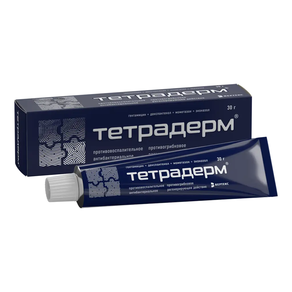 Тетрадерм, крем для наружного применения, 30 г, 1 шт. фото