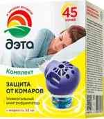 Дэта Insecto электрофумигатор + жидкость 45 ночей от комаров, 1 шт. фото