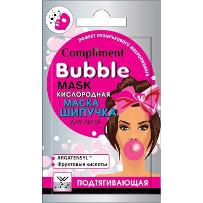 Compliment Маска-шипучка кислородная для лица подтягивающая, маска для лица, 7 мл, 1 шт. фото