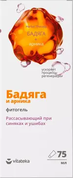 Витатека фито-гель Бадяга и Арника, гель для наружного применения, 75 мл, 1 шт. фото