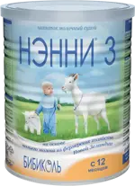 Нэнни 3, напиток молочный сухой, 400 г, 1 шт, для детей с 12 месяцев фото