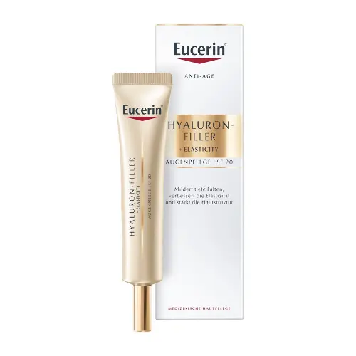 Eucerin hyaluron-filler+elasticity крем для кожи вокруг глаз антивозрастной spf20, крем, 15 мл, 1 шт. фото