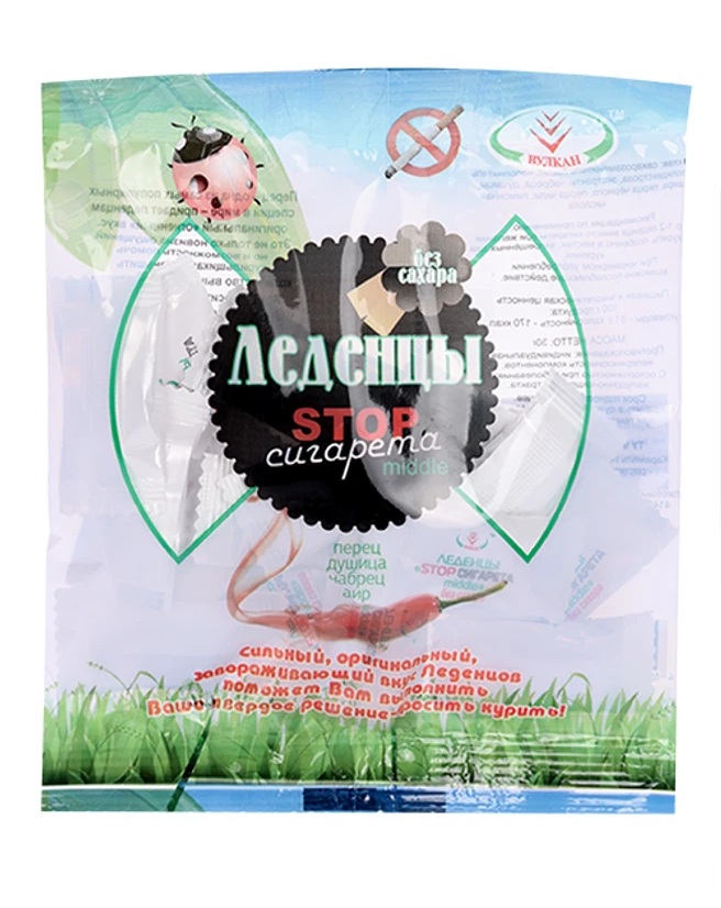 Леденцы STOP сигарета middle, леденцы, 30 г, 1 шт, без сахара фото