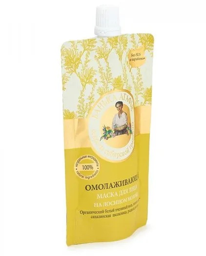 Банька Агафьи Маска для лица омолаживающая, маска для лица, 100 мл, 1 шт, на лосином молоке фото