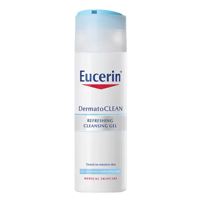 Eucerin DermatoClean Гель для умывания освежающий, гель для умывания, 200 мл, 1 шт, очищающий фото