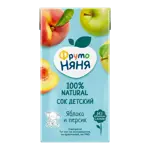 Фрутоняня сок, сок, 500 мл, 1 шт, яблоко + персик, без сахара фото