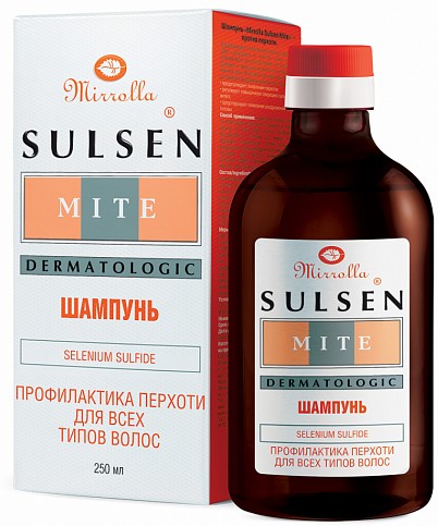 Mirrolla Сульсен Мите профилактика перхоти, 1%, шампунь, 250 мл, 1 шт. фото