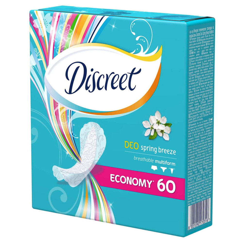 Discreet Deo Spring Breeze Multiform Прокладки ежедневные, прокладки гигиенические, 60 шт. фото