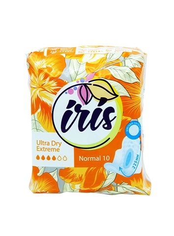 Iris by Consumed Ultra Normal Dry Extreme Прокладки анатомические женские, прокладки гигиенические, 10 шт, 4 капли фото