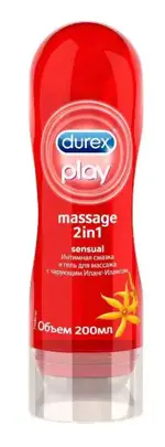 Гель-смазка для массажа DUREX Massage 2in1 Sensual, гель, 200 мл, 1 шт, с иланг-илангом фото