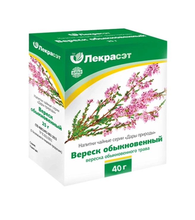 Напиток чайный Дары природы Вереск обыкновенный, фиточай, 40 г, 1 шт. фото