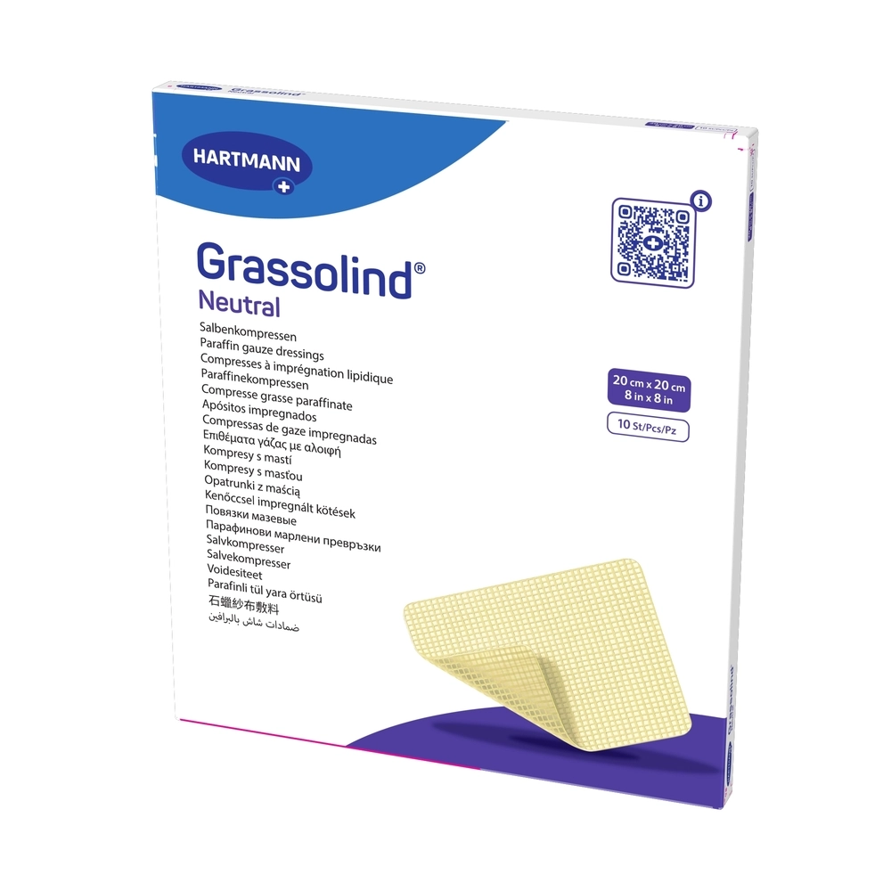 Grassolind Neutral Повязка мазевая, 20 см х 20 см, повязка, 10 шт. фото