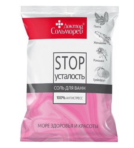 Доктор Сольморей Соль для ванн стоп-усталость, 500 г, 1 шт. фото