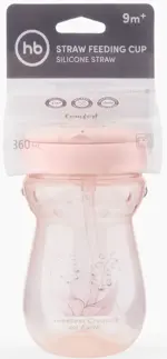 Happy Baby Поильник с силиконовой трубочкой, 9+ мес, 360 мл, 1 шт, ландыш, арт. 14011 фото