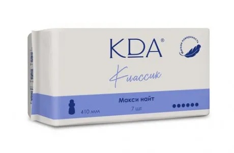 КДА Classic Maxi Night Прокладки мягкая поверхность, 7 шт, 6 капель фото