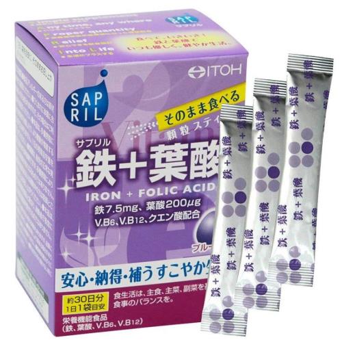ITOH Саприл Железо + Фолиевая кислота, порошок для приготовления раствора, 2 г, 30 шт. фото