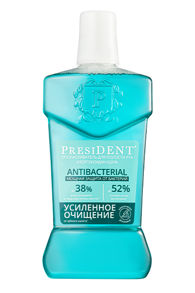 PresiDENT Profi Antibacterial Ополаскиватель, раствор для полоскания полости рта, 400 мл, 1 шт. фото