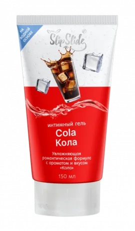 СлипСлайд Гель-смазка интимная увлажная романтическая формула, гель, 150 мл, 1 шт, кола фото