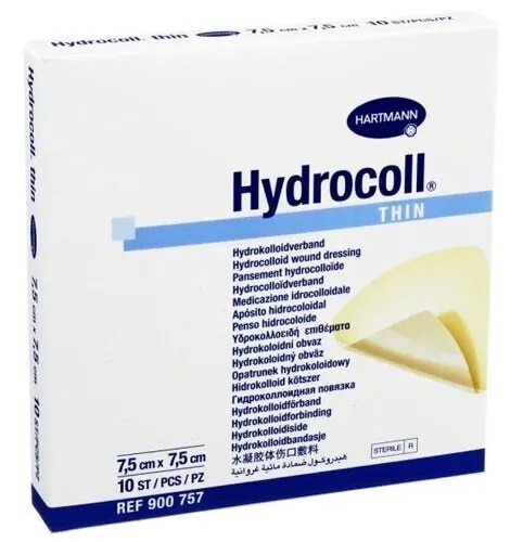 Hartmann Hydrocoll Thin Повязка гидроколлоидная самофиксирующаяся, 7.5 см х 7.5 см, повязка, 10 шт. фото
