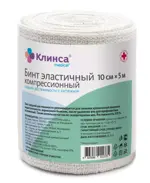 Клинса Бинт эластичный компрессионный, 10 см х 5 м, 1 шт, средней растяжимости фото