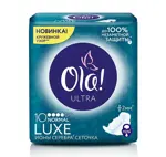 Ola! Ultra Luxe Normal Прокладки ионы серебра, прокладки гигиенические, 10 шт, ультратонкие, поверхность сеточка фото